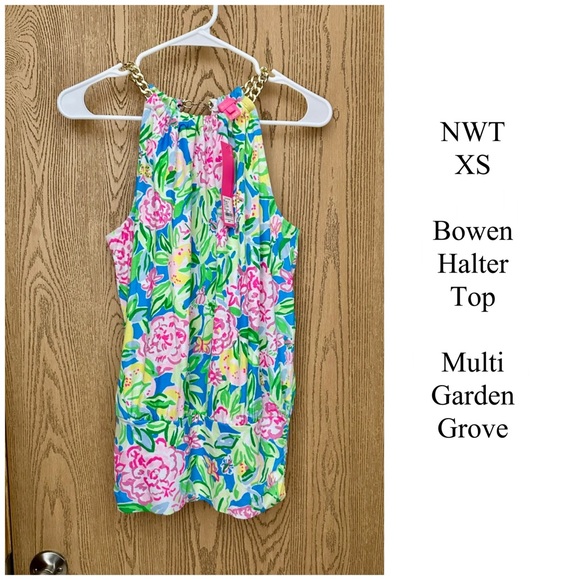 Lilly Pulitzer Multi Garden Grove Halter Top - Picture 1 of 1